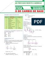 Problemas de Cambio de Base para Segundo Grado de Secundaria