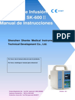 Manual de Instrucciones Bomba de Infusion SK Mod. Sk-600ii