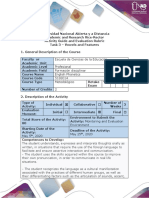 Activity Guide and Evaluation Rubrics - Task 3 - Vowels and Features