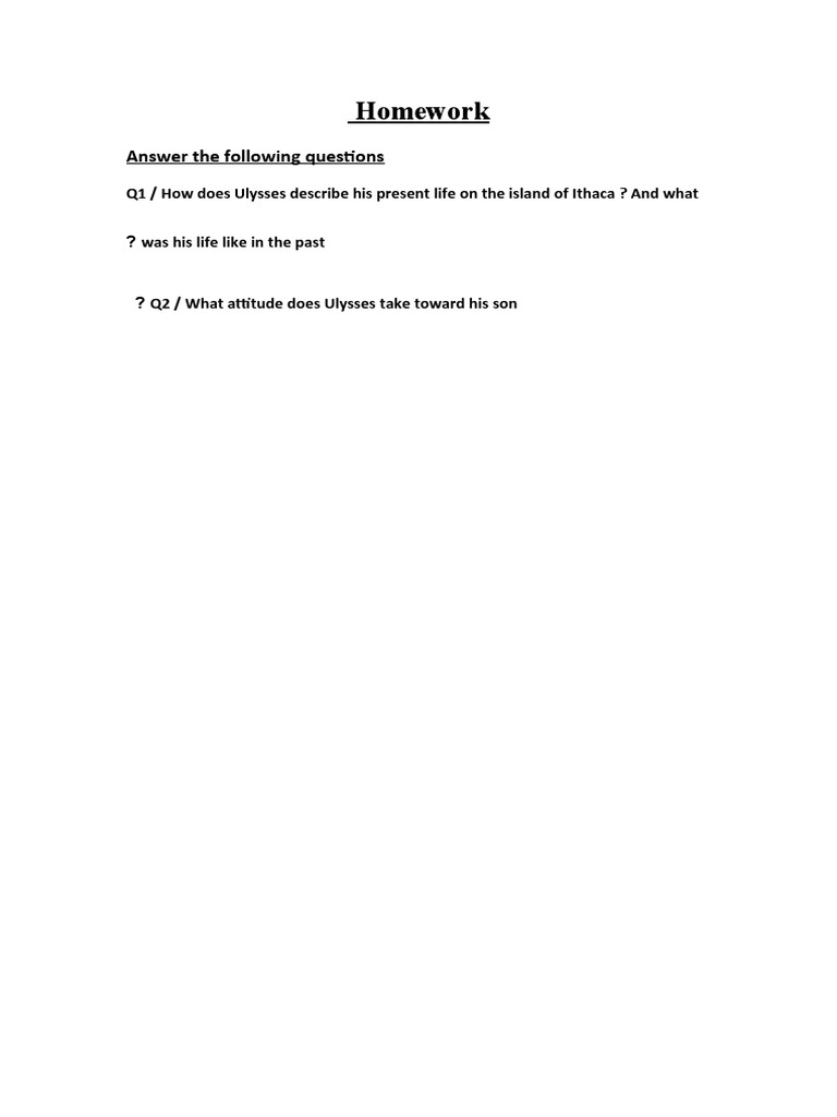Homework: Answer The Following Questions | PDF | Social Science
