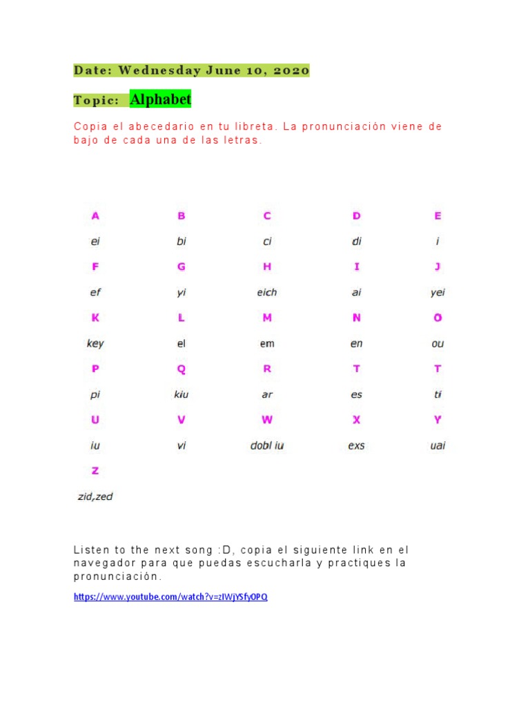 Aprende el Abecedario con Canción | PDF | Artes del Lenguaje y Comunicación