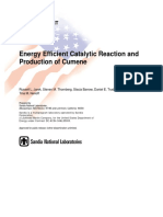 Energy Efficient Catalytic Reaction and Production of Cumene