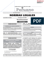 DECRETO SUPREMO  N° 116-2020-PCM DIARIO OFICIAL EL PERUANO