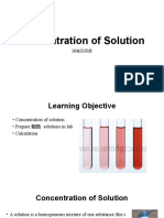 Concentration of Solution