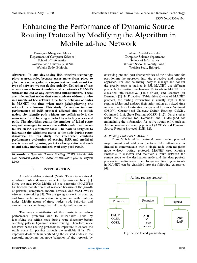 Enhancing The Performance of Dynamic Source Routing Protocol by ...