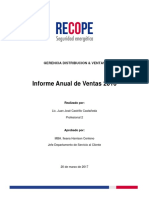 Informe Anual de Ventas 2016