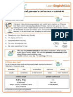 Grammar Games Present Simple and Present Continuous Answers 2 PDF