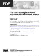 SCCP Controlled Analog (FXS) Ports With Supplementary Features in Cisco IOS Gateways