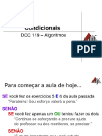 Condicionais e expressões lógicas