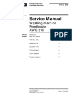 Service Manual: Washing Machine Frontloader AWG 316