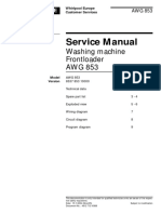 Service Manual: Washing Machine Frontloader AWG 853