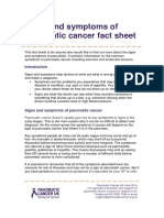 Signs and Symptoms of Pancreatic Cancer Fact Sheet Dec 2014