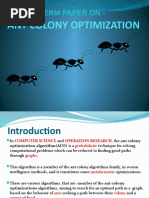 Term Paper On - : Ant Colony Optimization