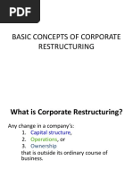 Basic Concepts of Corporate Restructuring