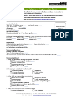 Programmes Volunteer Registration Form: Applicant Particulars Last/Family Name: Email Address