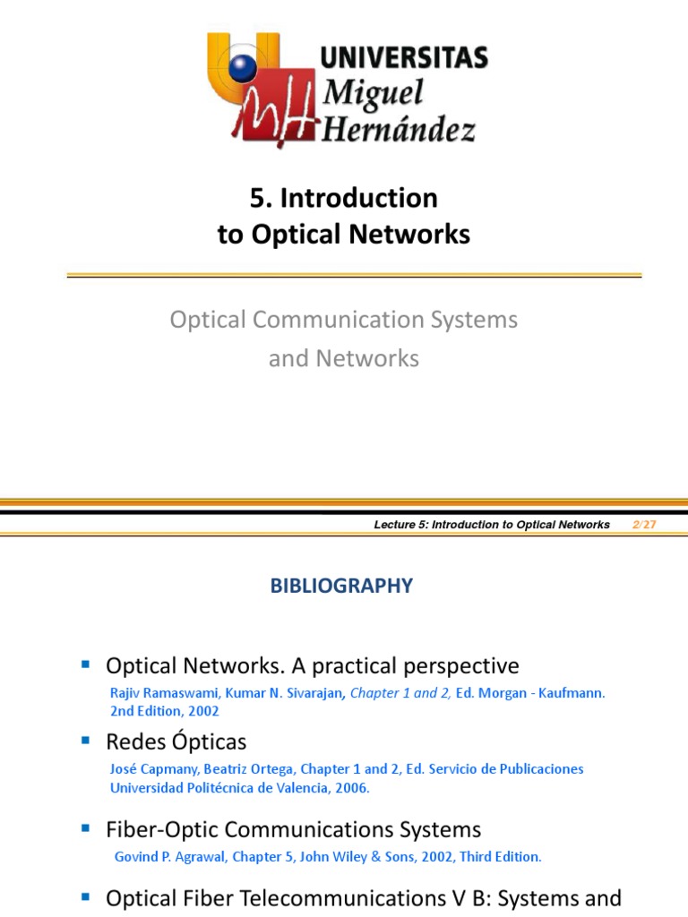 Introduction to Optical Networks | PDF | Fiber To The X | Computer Network