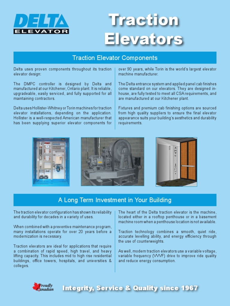 TractionBrochure2017 08 PDF | PDF | Elevator | Building Engineering