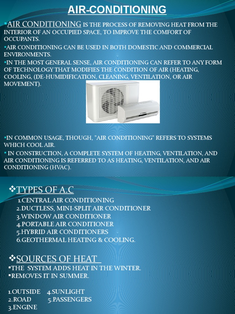 Overview of Air Conditioning Systems | PDF | Air Conditioning | Heat Pump
