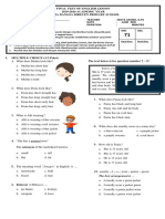 Final Test of English Lesson 2019-2020 ACADEMIC YEAR Sukma Bangsa Bireuen Primary School