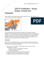 EAC TR and GOST-R Certification - Russia, Belarus, Kazakhstan, Armenia and Kyrgyzstan