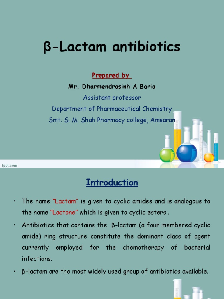 Overview of β-Lactam Antibiotics | PDF | Penicillin | Beta Lactamase