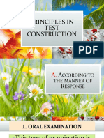 Principles in Test Construction