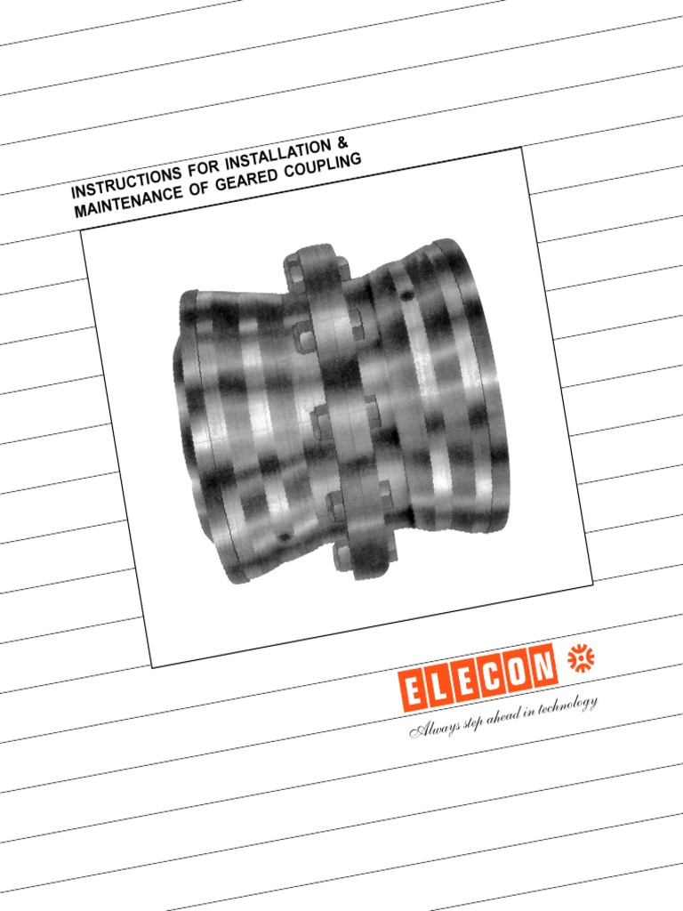 Geared Coupling Manual PDF PDF Lubricant Machines