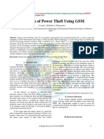 Detection of Power Theft Using GSM