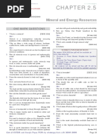 Mineral and Energy Resources: One Mark Questions