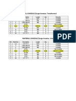 MATERIAL SCHEDULE (Surge Arrestor, Transformer) : NO Mark No Description Length Qty Remarks