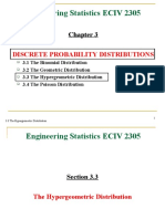 Engineering Statistics Chapter 3 Hypergeometric Distribution