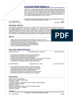 Autocad Draftsman CV: Personal Profile