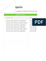 TradeGecko Reorder Point Calculator Excel