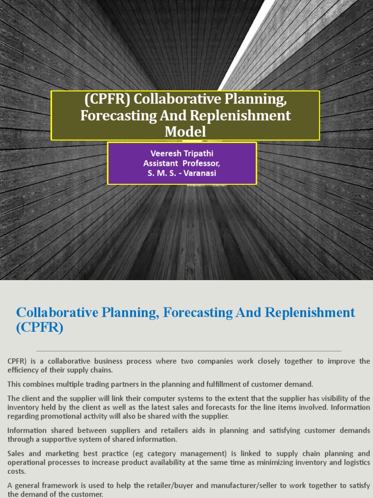 CPFR: Enhancing Supply Chain Collaboration | PDF | Market (Economics ...