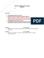 Human Development and Learning (EDU302) : Assignment 1 (Spring 2020) Total Marks: 20 Lecture: 1-3