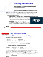 1 Measuring Performance: Response Time or Execution Time or Latency. Throughput