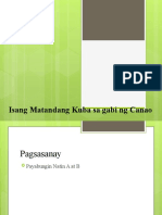 Isang Matandang Kuba Sa Gabi NG Canao