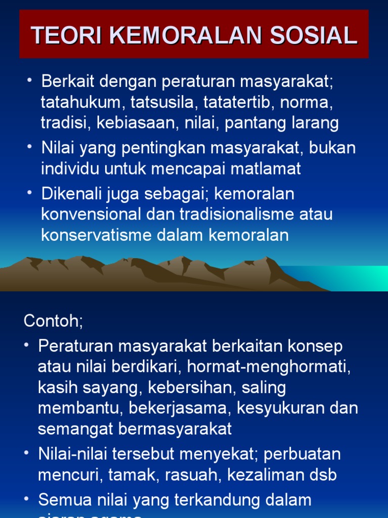 Teori Kemoralan Sosial Pdf