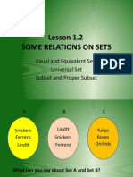 Lesson 1.2 Some Relations On Sets