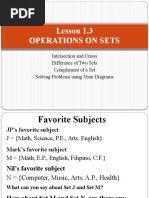 Lesson 1.3 Operations On Sets Part1