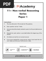 11+ Non-Verbal Reasoning Practice Paper | PDF | Tests