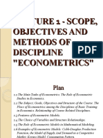 1 - Scope, Objectives and Methods of Discipline "Econometrics"