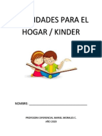 ACTIVIDADES PARA EL HOGAR Kinder