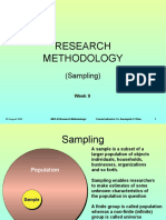Research Methodology: (Sampling)