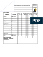 Formato Inspecciones Preoperacional de Tonzador