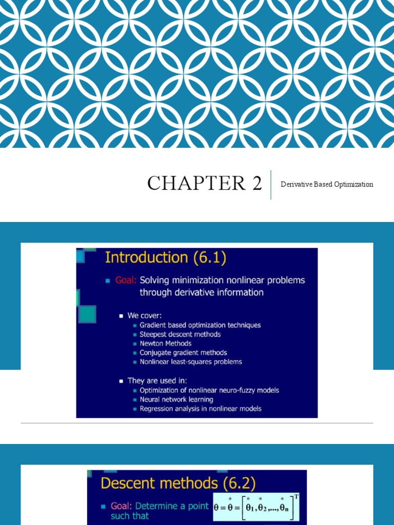 Derivative Based Optimization Techniques | PDF