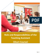 Essential Role and Responsibilities of the Teaching Assistant (39