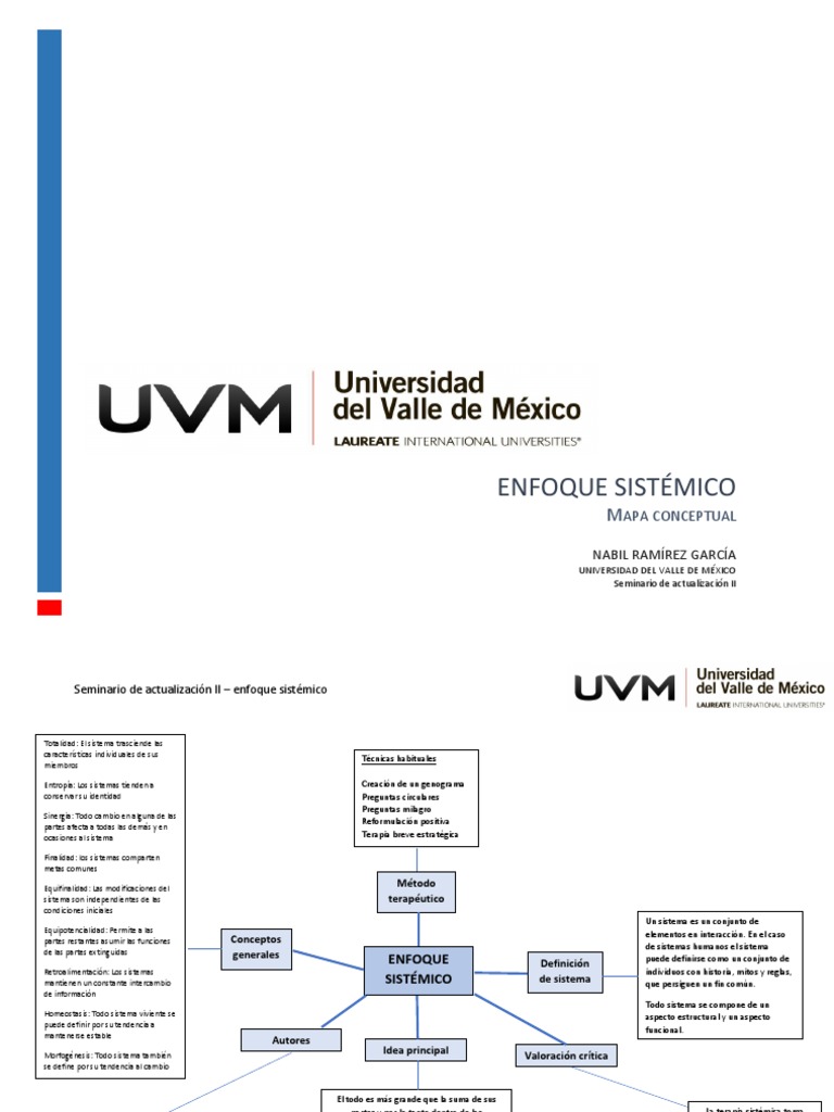 Mapa Conceptual Sistémico | PDF | Psicoterapia | Sistema