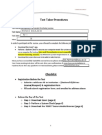 TOEFL ITP Test Taker Procedures