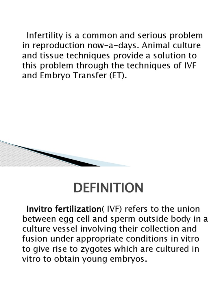 IVF and Embryo Transfer Explained | PDF | In Vitro Fertilisation | Ovary